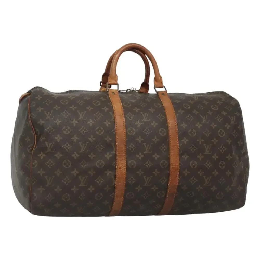 LOUIS VUITTON Monogram Keepall 55 Boston Bag M41424